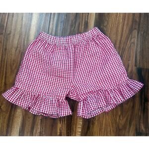 Blanks Boutique Red Gingham Shorts girls- Size kids/youth 6